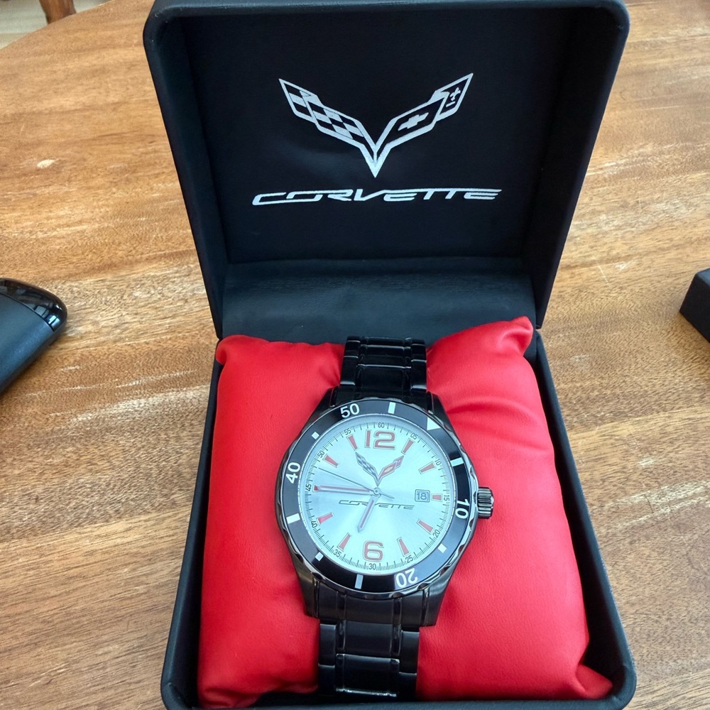 Corvette Black and White Men's Watch